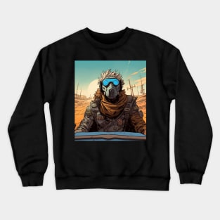 Post Apocalyptic Psycho Driving A Car Crewneck Sweatshirt